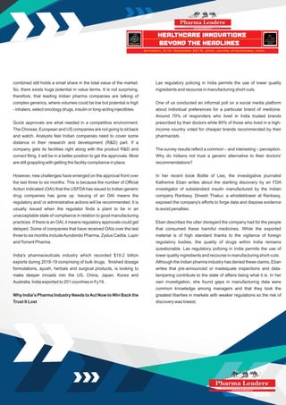 Pharma Leaders - Innovations & Innovators