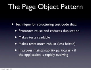 Using The Page Object Pattern | PPT