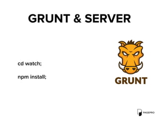 GRUNT & SERVER
cd watch;
npm install;
 