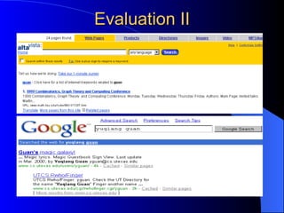 Evaluation II 
