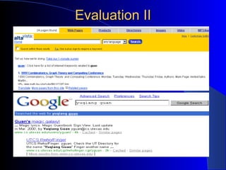 Evaluation II 