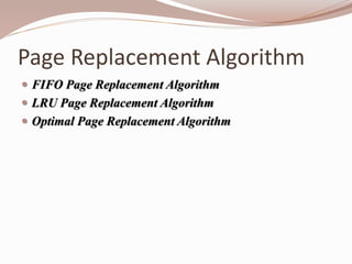 Page replacement algorithm | PPT