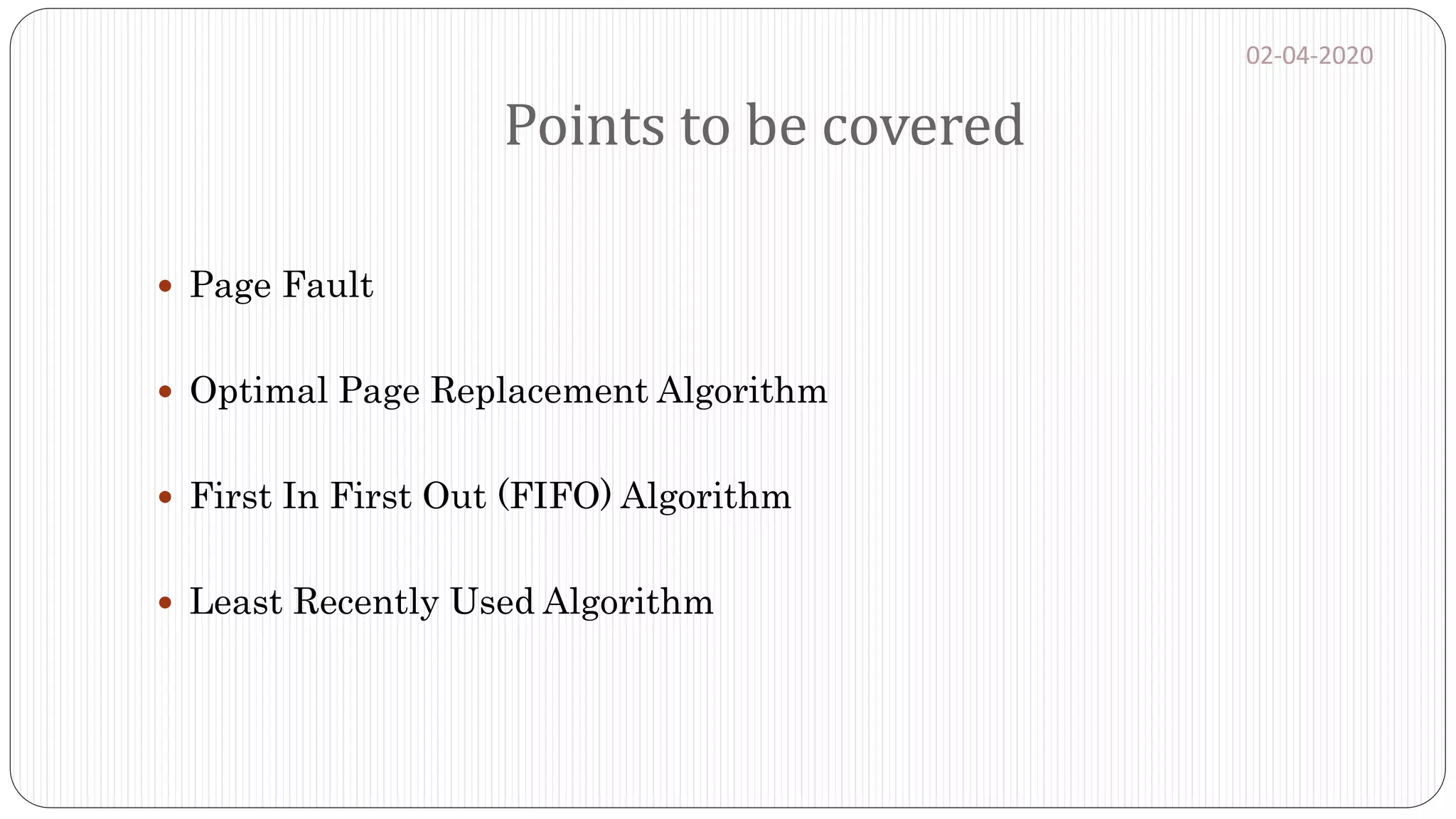 Page replacement algorithm | PPT