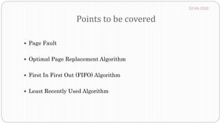 Page replacement algorithm | PPTX