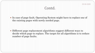 Page replacement algorithm | PPTX