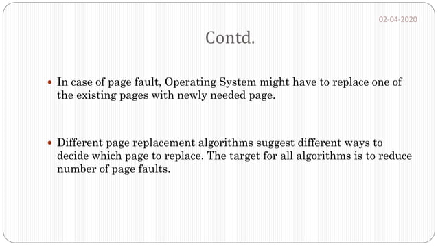 Page replacement algorithm | PPTX