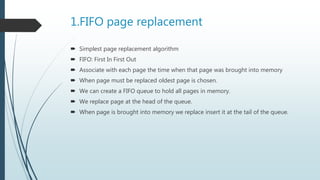 Page replacement algorithms | PPTX | Operating Systems | Computer ...