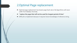 Page replacement algorithms | PPTX | Operating Systems | Computer ...