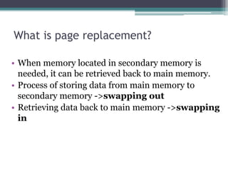 Page replacement algorithms | PPTX