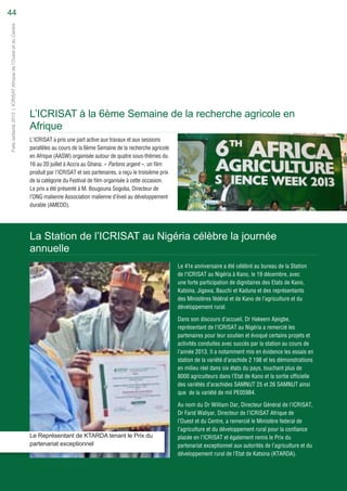 Visits and on-station activities 2013 (French)