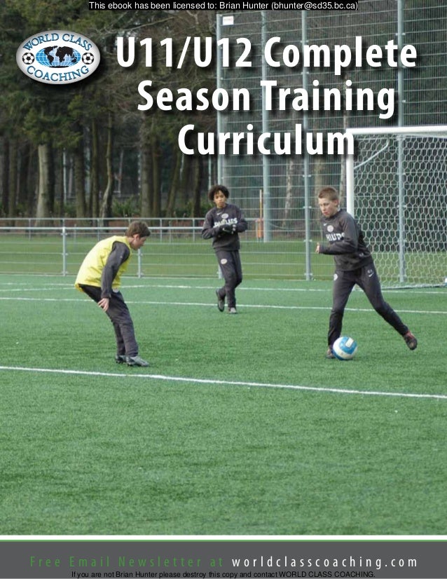 Football u11 u12 complete season training curriculum