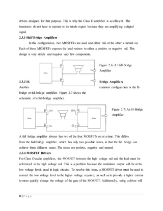 mini project on CLASS D AUDIO POWER AMPLIFIER | DOCX