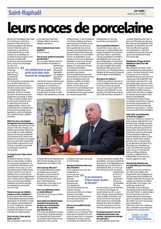 leursnocesdeporcelaineélection (les municipales 2014, Ndlr)
où il n’était pas en état de se
présenter. Il était clair qu’il ne
pouvait pas gagner cette élection
comme il était clair qu’en se
maintenant au second tour,
il favorisait l’arrivée du Front
national. Or, en politique, on
ne raisonne pas par rapport à soi,
mais pour sa collectivité.
En fait, je ne me suis pas éloigné
de lui. C’est lui qui s’est éloigné
de moi. Je lui
avais dit, et son
entourage
aussi, qu’il ne
fallait pas qu’il
se représente.
Mais je pense
qu’il avait perdu une grande partie
de sa lucidité. Désormais, les
conséquences sont pour tout le
monde et surtout pour l’agglo où
on a fait de belles choses
ensemble : le Forum, le palais
des sports, le financement de la
suppression du passage à niveau
à Fréjus, le stade nautique. Nous
sommes aussi intervenus, dans
le cadre de la communauté
d’agglomération, dans le plan
de rénovation de La Gabelle dont
le financement, partagé par les
Raphaëlois, a été très important.
On a marché de façon solidaire
et positive.
Mais il ne vous a pas toujours
ménagé dans ses commentaires...
Ses dérapages personnels en fin de
parcours n’ont rien changé à nos
relations personnelles. Mais ils ont
tout changé sur le plan politique.
Après, je ne tiens pas compte des
commentaires qu’il a faits ou des
positions qu’il a prises à mon égard
parce que, je le redis, il avait perdu
toute lucidité. Aujourd’hui, je suis
triste de sa situation personnelle
et je demande souvent de
ses nouvelles.
Les rapports avec Fréjus restent
tendus ?
M. Rachline est venu me voir à
deux ou trois reprises. Au début,
tout s’est passé cordialement. Je
lui ai donné les informations qu’il
souhaitait. Et peu à peu, il a pris
des positions personnelles contre
moi qui n’ont rien à voir avec la
politique. Nous ne sommes pas
rivaux puisque nous n’appartenons
pas au même parti. Et, d’autre part,
nous avons des responsabilités
collectives qui doivent dominer
les antagonismes personnels
que lui a créés.
Pensez-vous que ces relations
puissent, un jour, s’améliorer ?
Je suis toujours prêt à faire passer
l’intérêt général avant les humeurs
particulières. M. Rachline n’a cessé
de m’attaquer personnellement.
Si un jour, il apprend à respecter
les autres, qu’il affiche une
courtoisie minimale, je suis prêt
à discuter de l’intérêt général.
Vous non plus, n’avez pas été
tendre avec lui ?
Moi, j’ai répondu. C’est comme
au far-west (sic), il faut bien
répliquer. Mais je n’ai jamais
attaqué la personne.
Votre relationnel avec David
Rachline ?
Il n’y en a aucun.
Avec le recul, quelle est votre plus
grande fierté ?
Il y a eu quatre élections dont les
deux dernières remportées au
premier tour,
ce qui veut
dire que les
Raphaëlois
ont validé ce
que j’ai fait.
Ma fierté,
c’est d’avoir toujours réalisé ce que
j’avais écrit dans mon journal de
campagne. Je n’ai jamais eu à
expliquer que je ne pouvais pas
tenir mes engagements. Ils ont
tous été tenus, et même au-delà
d’ailleurs. Ma satisfaction, c’est cela.
Et d’avoir fait de Saint-Raphaël une
ville très bien équipée avec des
équipements accessibles à tous.
C’est aussi une ville sûre ?
J’ai doublé l’effectif de la police
municipale pour le porter à
80 agents. Car la sécurité est
la première des bases pour
le confort de chacun mais aussi
pour le développement
économique. La sécurité, ici, on
l’a faite, d’autres en parlent.
Vous vous définissez comme
un maire bâtisseur ?
Tout à fait. Je ne suis pas un diseur,
je suis un acteur.
Vous sentez-vous blessé lorsque
remontent à la surface des
attaques sur le financement
de votre villa, sur vos liens
avec Pizzorno, etc. ?
C’est le jeu que pratiquent certains
et que moi je n’ai jamais pratiqué.
Je n’ai jamais fait d’intervention
concernant le patrimoine de mes
adversaires, ni leur activité
professionnelle. Ce qui m’intéresse,
c’est l’action publique de chacun.
Après, que j’ai une maison, à mon
âge, c’est plutôt une preuve de
bonne gestion de mes revenus.
J’aurais pu être dispendieux et ne
pas avoir de patrimoine alors que
je veux en laisser un à mes enfants
comme aux Raphaëlois. Je suis
quelqu’un qui n’a pas de dépenses
exagérées. Je joue au tennis avec
mes amis, je ne possède pas de
bateau, je ne vais pas à la chasse,
je ne fais pas de balades
extravagantes. J’ai une profession
et je place mes revenus.
Tout est parfaitement connu des
services fiscaux et la Haute autorité
pour la transparence de la vie
publique a validé ma situation.
D’autres maires, dont un très
proche, ont des revenus qui
viennent d’un parti politique. Ceux-
là sont donc totalement soumis
aux directives de leur parti puisque
leur situation personnelle
en dépend. Alors que moi, je suis
un homme libre.
Quel genre d’homme êtes-vous
dans l’intimité ?
Je suis quelqu’un qui aime vivre
simplement. Je
ne suis pas pour
l’apparat. Je suis
pour que
les choses aient
du fond et pas
de la façade et je
veux de la sincérité dans les
rapports humains.
Je pense avoir élevé mes enfants
de façon convenable,
c’est-à-dire tel que j’ai été élevé
moi-même par mes parents
et mes grands-parents.
Verra-t-on le candidat Ginesta
en 2020 ?
Je pense à une succession et je
considère qu’à un moment, il faut
savoir passer le témoin. Et il vaut
mieux le passer lancé, en essayant
d’organiser les choses, mêmes
si les maîtres de la décision sont
les Raphaëlois. En tout cas,
je vais faire une proposition.
Pour la prochaine échéance ?
Ou peut-être un peu avant... Je
pense que ma responsabilité c’est
essayer d’organiser ma succession
pour deux raisons : la première,
c’est que je prendrai ma retraite à
Saint-Raphaël. Et je ne veux pas
que les Raphaëlois me reprochent
de ne pas l’avoir fait. La deuxième,
c’est que la fragilité de la société
française est telle que tout peut
arriver. Donc, je m’impliquerai dans
l’électionde2020parcequ’ilpourrait
arriver malheur à Saint-Raphaël.
Quel genre de malheur ?
Le FN est aux portes du pouvoir et
je suis la meilleure barrière contre
lui. Il est aux portes du pouvoir
alors qu’il n’y a aucun sujet Front
national à Saint-Raphaël : on a la
sécurité, les impôts les plus bas du
Var, la ville est propre, prospère, il
n’y a pas de quartier sensible. Mais
le problème, c’est le journal télévisé
de 20 heures. Si les Raphaëlois ne le
regardaient pas, le FN ferait 0% à
Saint-Raphaël. Moi, je ne veux pas
être celui qui verra son successeur
rémunéré par
le FN car ce
serait une
catastrophe.
Et puis, les
municipalités
FN, ça se
termine toujours mal. M. Rachline,
en communauté d’agglo, est
souvent absent ou s’en va avant
la fin. C’est sans doute que Marine
Le Pen le siffle et il part dans une
réunion du FN. Or, il est tout de
même payé par le contribuable
fréjusien pour gérer les affaires
de la ville et pas pour courir les
tréteaux politiques de son parti.
On évoque souvent le nom de
Guillaume Decard pour vous
succéder.Vous pourriez favoriser
son ascension ?
Ça, je l’ai déjà fait puisqu’il est
conseiller départemental. Non. Je
pense qu’il faut être plus âgé pour
être maire de Saint-Raphaël. Il faut
posséder une expérience de la vie.
C’est une ville dont la gestion
est compliquée. Le maire doit
connaître tous les sujets et je crois
que ce n’est possible qu’à partir
d’un certain âge.
Précisément, l’image de Saint-
Raphaël est celle d’une ville
de retraités...
Moi, j’observe une chose : je fais
une discothèque de 1500 places et,
a priori, c’est pour les jeunes. Donc,
je m’occupe, je me soucie des
souhaits des jeunes parce qu’il y en
a beaucoup à Saint-Raphaël. Cela,
notamment, parce que l’on a créé
près de 600 logements pour actifs.
Par définition, les actifs ne sont pas
des retraités. C’est pour cela qu’on a
été obligés de réaliser toutes ces
crèches. Si je m’en tiens au rapport
du rectorat, aucune classe n’a été
fermée à Saint-Raphaël,
contrairement à Fréjus. Et puis
les retraités amènent de la richesse,
ce sont des consommateurs, ils
favorisent l’activité commerciale,
animent les associations. La vérité,
c’est que la ville est bien équilibrée.
Votre échec aux sénatoriales
a-t-il été dur à digérer ?
Pas du tout. D’abord, ce n’est pas un
échec puisque cette élection ne se
déroule pas au suffrage universel.
En outre, j’étais le troisième d’une
liste de quatre alors que Rachline
était premier de la liste FN. On ne
partait donc pas de la même base.
La fois précédente d’ailleurs, le
résultat avait été le même. La liste
tirée par Hubert Falco n’avait eu
que deux élus. Les sénatoriales,
j’y suis allé parce que Falco me l’a
demandé, pour l’équilibre est-
ouest. J’en profite pour préciser
qu’en 20 ans, je n’ai jamais été
battu au suffrage universel :
à la ville, au département ou
à l’Assemblée. Et mes amis ont
toujours gagné eux aussi.
Quel souhait adressez-vous
aux Raphaëlois pour les années
à venir ?
Qu’ils soient heureux et fiers de
leur ville, qu’ils profitent des
équipements dont ils disposent et
que les jeunes aient l’ambition de
s’évader, d’aller faire des études, de
voyager, de s’exprimer en dehors
de ses limites. Car le risque, c’est
qu’elle leur paraisse très
confortable. Je leur adresse le
message de la statue de l’Archange
et du petit Tobbie : le soleil se lève à
l’est et à l’aube de sa vie il faut
comprendre que le succès passe
par la connaissance et l’acquisition
des savoirs. Or, ceux-ci ne sont pas
tous rassemblés ici.
Clairement, je leur dis : n’ayez pas
peur, confrontez-vous et plus tard
revenez là d’où vous êtes parti.
J’ai réalisé tout ce qui
était écrit dans mon
journal de campagne”
‘‘
A un moment,
il faut savoir passer
le témoin”
‘‘
Entretien : Eric FAREL
efarel@nicematin.fr
Photos : Philippe ARNASSAN
Saint-Raphaël Jeudi 23 avril 2015
var-matin
 