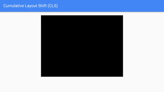 Cumulative Layout Shift (CLS)
 