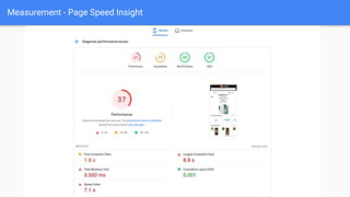 Measurement - Page Speed Insight
 