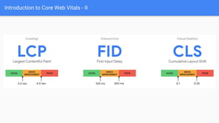 Introduction to Core Web Vitals - II
 