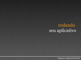 rodando   seu aplicativo 