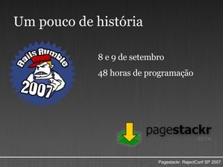 Um pouco de história 8 e 9 de setembro 48 horas de programação 