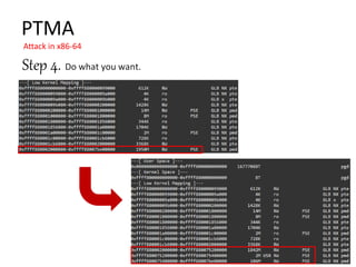 Step 4.
PTMA
Attack in x86-64
 