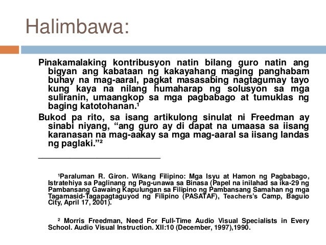 Paggamit ng iba t ibang sistema ng dokumentasyon