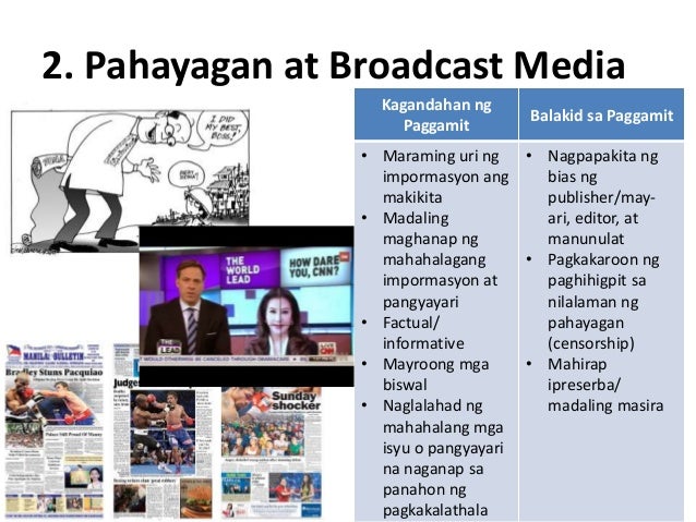 Kahalagahan Ng Broadcast Media Paggamit ng mga primaryang sanggunian