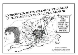 “EL SOL SALE PARA TODOS”
Art. 16 Constitución de la Nación Argentina
Todos sus habitantes son iguales ante la ley

 