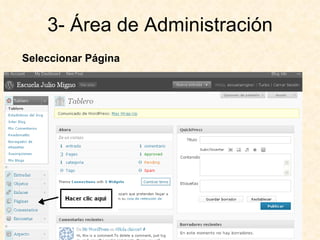 3- Área de Administración
Seleccionar Página