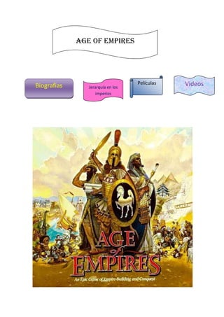 Age of empires




                                   Películas   Videos
Biografias      Jerarquía en los
                    imperios
 