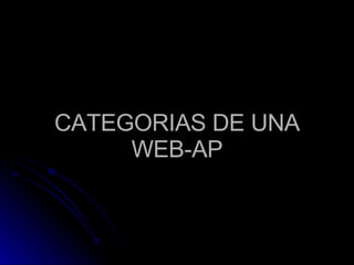 CATEGORIAS DE UNA WEB-AP 