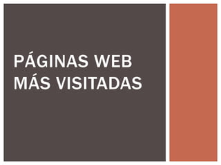 PÁGINAS WEB
MÁS VISITADAS
 