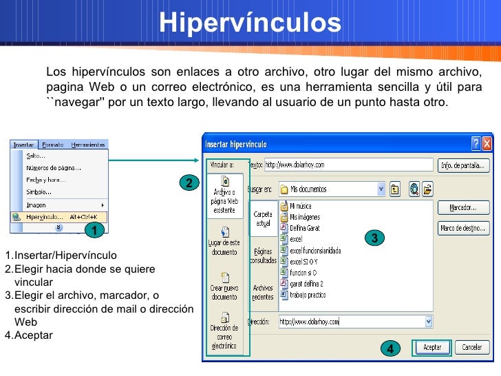 Resultado de imagen para hipervinculos