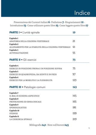 5
Presentazione dei Curatori italiani 6 • Prefazione 7 • Ringraziamenti 11•
Introduzione 13 • Come utilizzare questo libro...