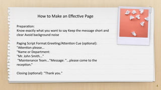 Effective Paging Techniques for Clear and Professional Communication in ...