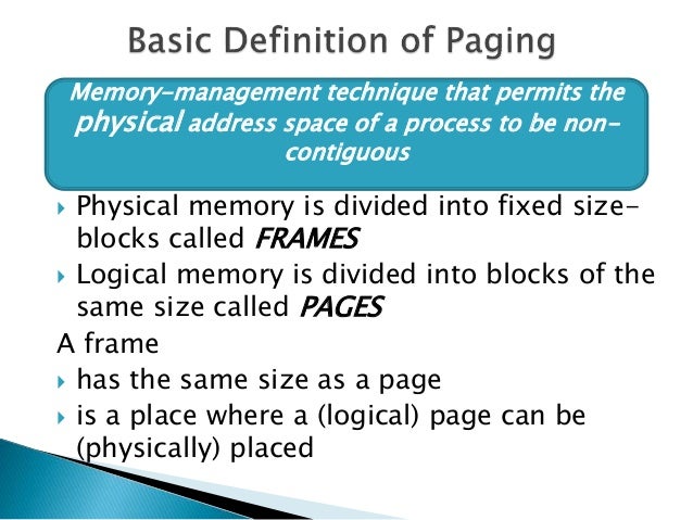 Paging meaning Paging meaning