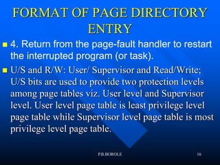 Page Level Error Example PAGING MECHANISM Pentium.ppt