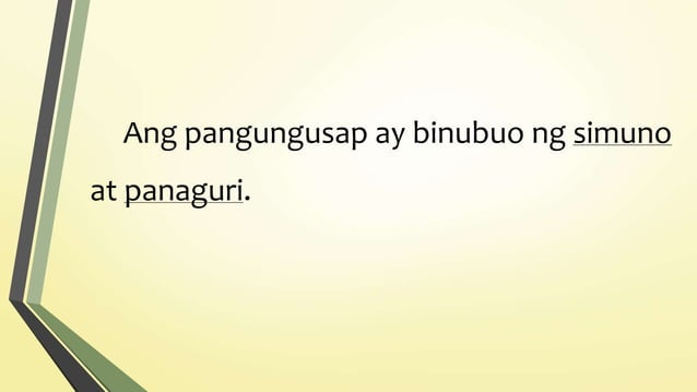 Pagkilala sa Simuno at Panaguri | PPTX