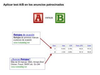 Aplicar test A/B en los anuncios patrocinados
 