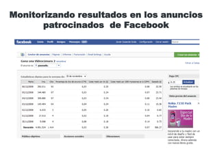 Monitorizando resultados en los anuncios
       patrocinados de Facebook
 