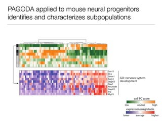 PAGODA applied to mouse neural progenitors
identiﬁes and characterizes subpopulations
 