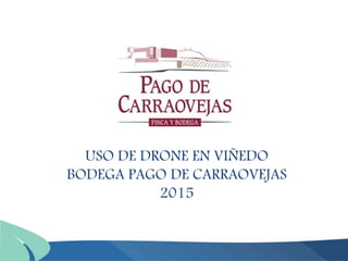 USO DE DRONE EN VIÑEDO
BODEGA PAGO DE CARRAOVEJAS
2015
 