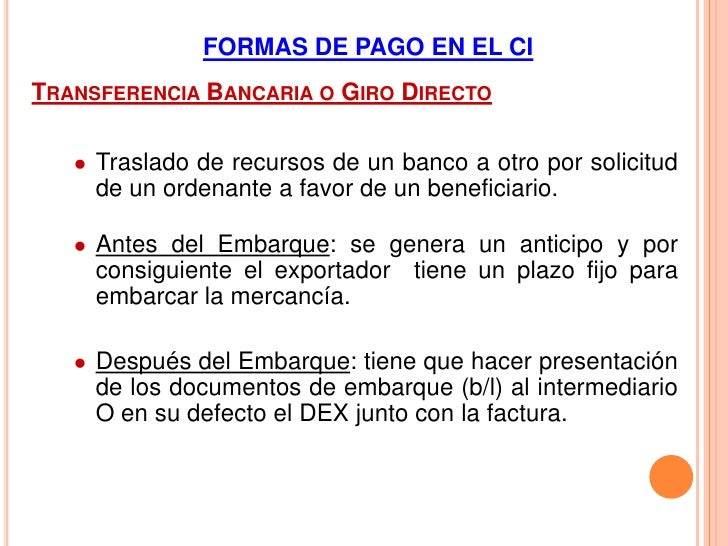 PAGOS EN EL COMERCIO INTERNACIONAL