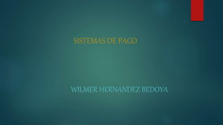 SISTEMAS DE PAGO
WILMER HERNANDEZ BEDOYA
 