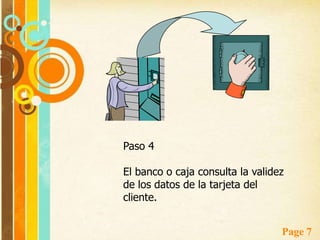 Paso 3El banco o caja solicita del cliente su conformidad y los datos de la tarjeta con la que va a pagar.Datos tarjeta