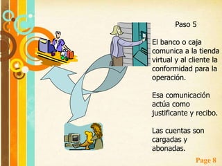 Paso 4El banco o caja consulta la validez de los datos de la tarjeta del cliente.