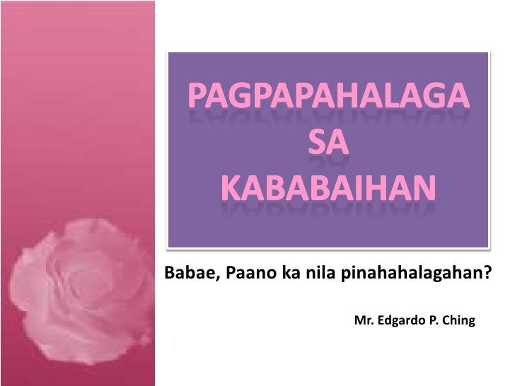 Pagpapahalaga sa kababaihan
