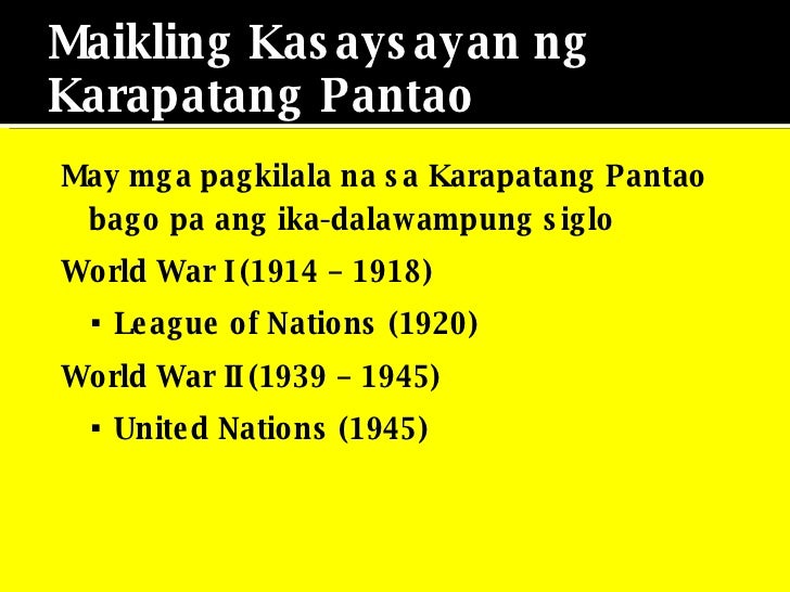 Pagpapakilala Sa Karapatang Pantao