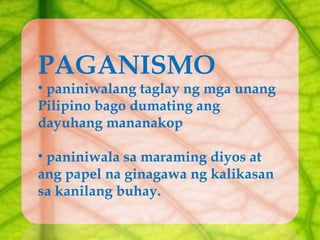 Pagsamba History Pagsamba ng mga sinaunang pilipino | PPT