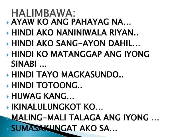 Pagsang-ayon At Pagsalungat Sa Pagpapahayag Ng Opinyon