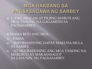 Pagsasagawa ng sarbey | PPTX