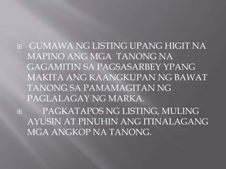 Pagsasagawa ng sarbey | PPTX